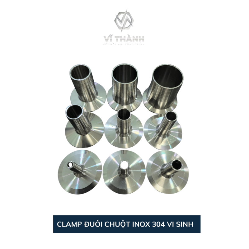 Mặt clamp đuôi chuột inox vi sinh