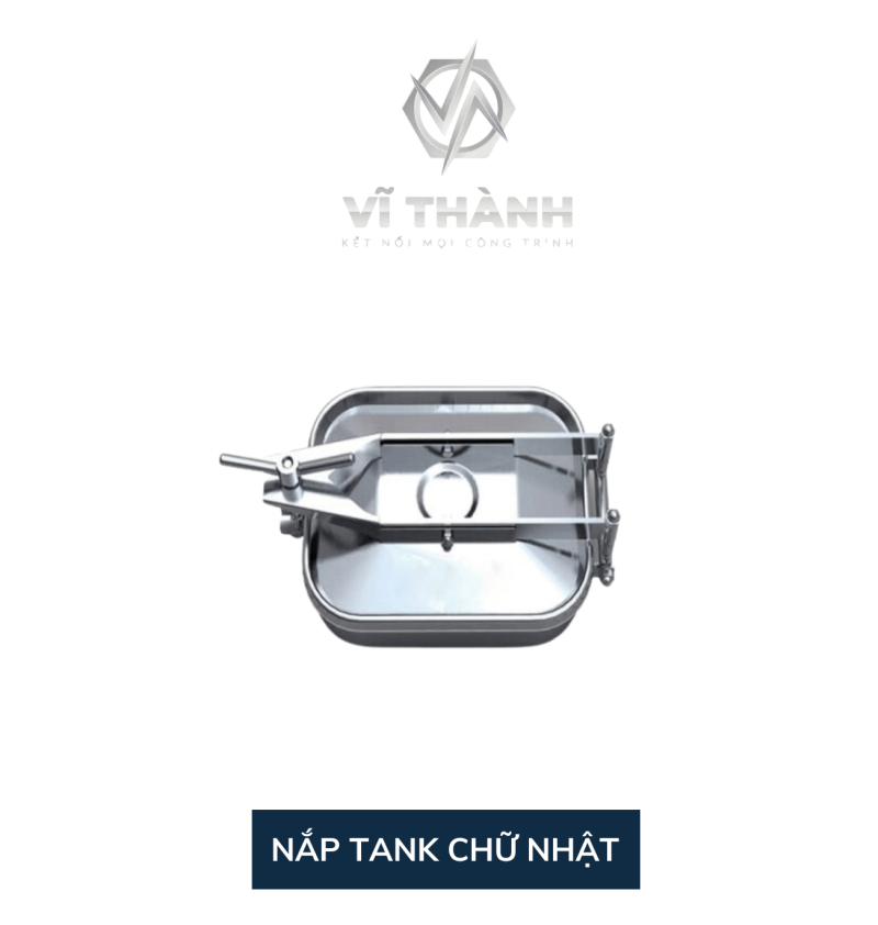 Nắp tank chữ nhật inox vi sinh